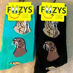 Foozys Socks- 2 pair, Item #140, Walrus & Sealion